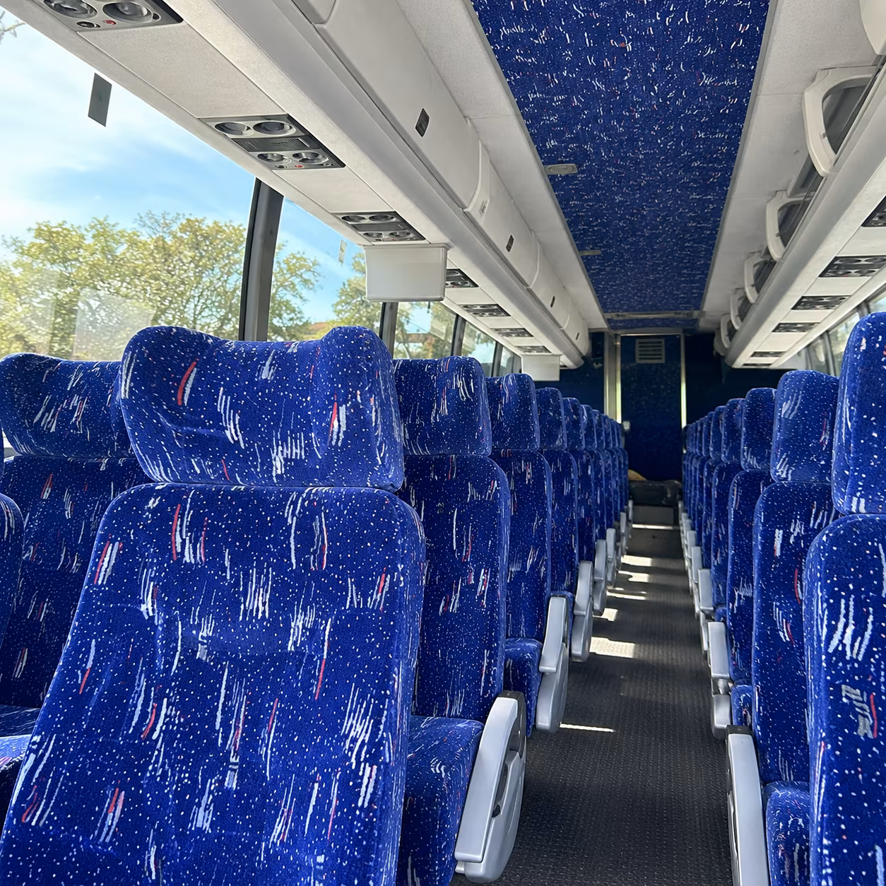 ogden charter bus rental interior